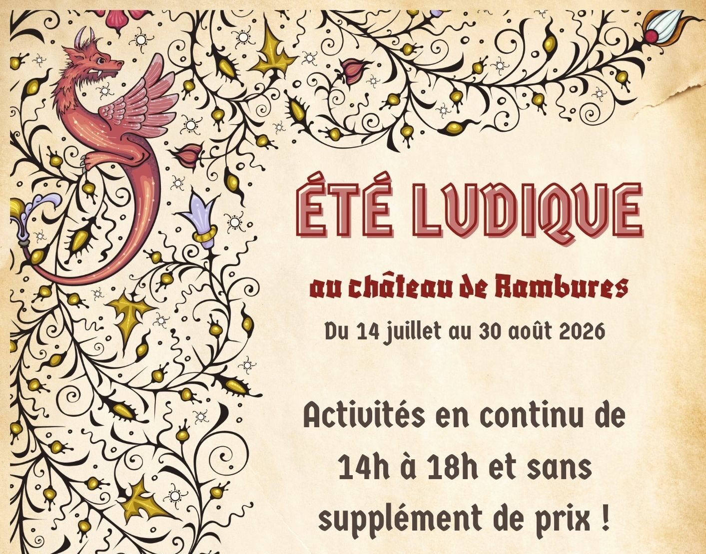 You are currently viewing 14 juillet – 28 août : Eté ludique